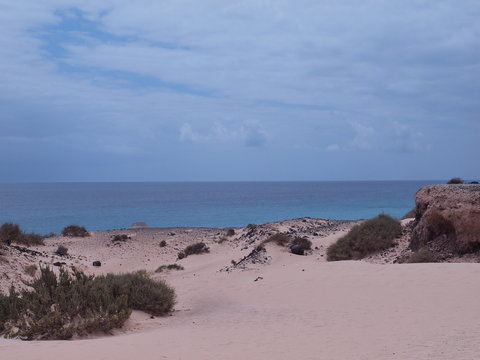 Küstenlandschaft auf Fuerteventura, kanarische Inseln
