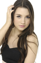 Fototapeta premium Portrait of the beautiful sweet woman-close up