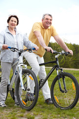 Obraz premium Cycling couple