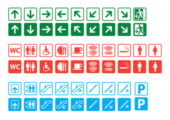 Navigation signs set