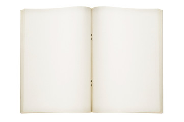 ページを開いた無地の本