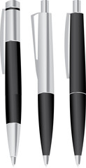 set of black pens