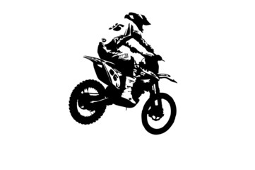 Fototapeta na wymiar Motocross jumper
