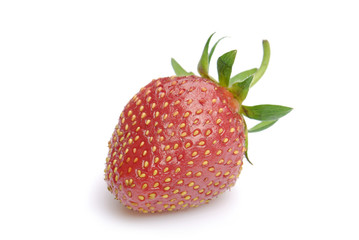 fresh red strawberry isolated on white