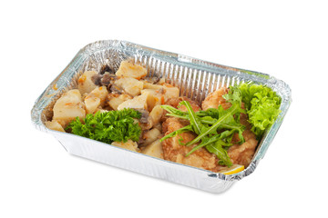 Fast food isolated on white