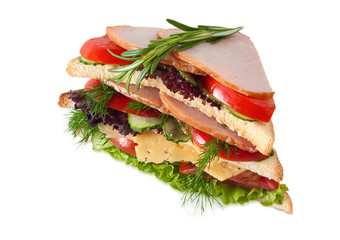 Sandwich isolated on white