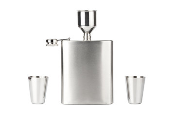Hip flask with cups