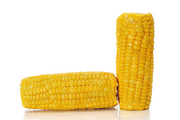 cooked corncobs