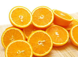 Fototapeta premium half ripe oranges