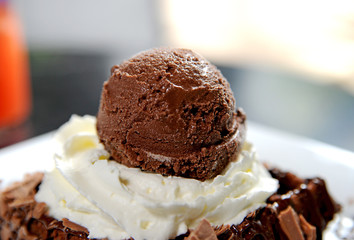 Chocolate ice cream dessert