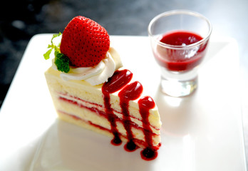 Cake with Berries over white