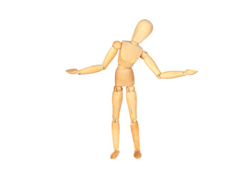 Undecided jointed wooden mannequin