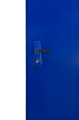 blue painted door