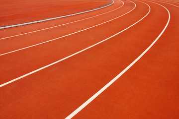 Running track lanes for athletes