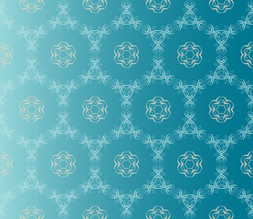 Seamless lace on a blue background