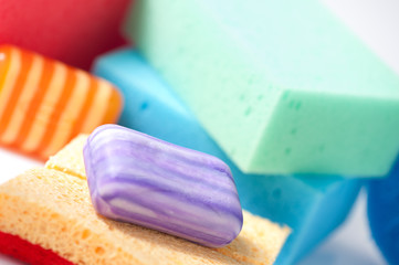 soap and sponge