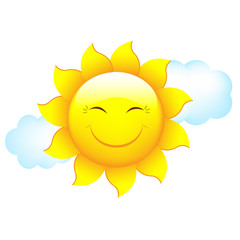 Cartoon Sun And Cloud