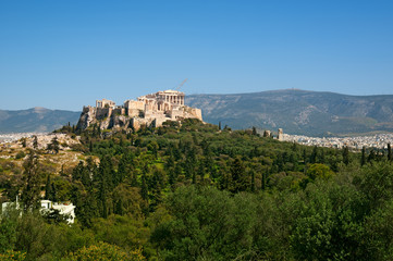 Fototapeta na wymiar Ruiny Akropolu Ateny, Grecja.