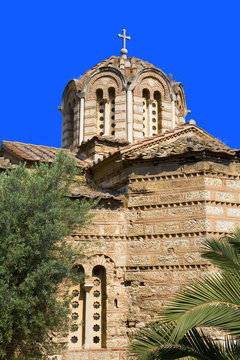 grèce; athènes; agora grecque : église agii apostolii