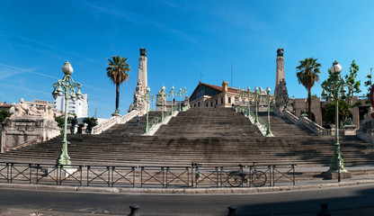 Stairway to Saint Charles train station, Marseille, France