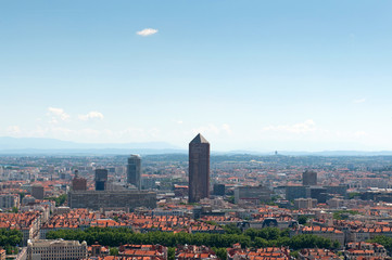 The panoramic aerial view at Lyon. France