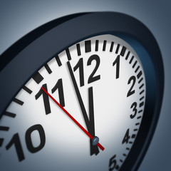 Deadline symbol with wall clock