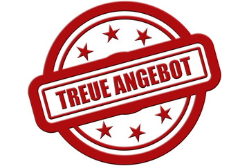 Sternen Stempel rot rel TREUE ANGEBOT