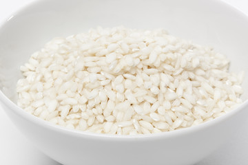 Dry white rice