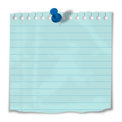 Slip of paper tacked to Notice Board (post it reminder to do) - obrazy, fototapety, plakaty