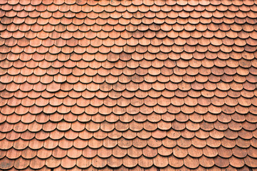 Tiles on old castle roof, architecture background. - 33094888