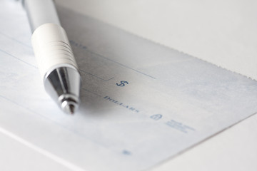 Fototapeta premium Closeup of a cheque