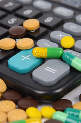 medicine and calculator