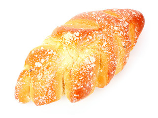 sweet bun on white background