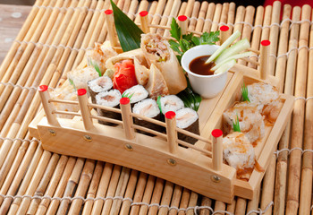 Assorted sushi Japanese food