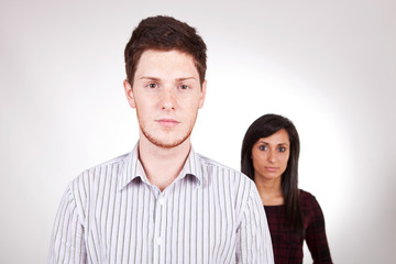 Upset couple after an argument