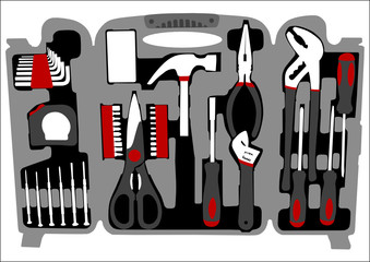 Obraz premium Work tools box