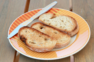 toasts on a plate