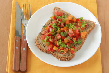 toast with salsa