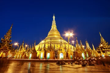 Wandcirkels tuinposter Shwedagon pagoda © happystock
