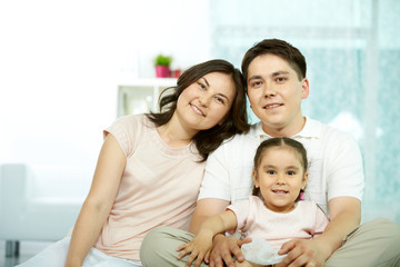 Fototapeta premium Parents and daughter