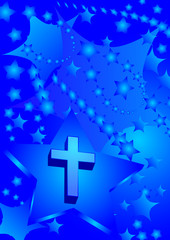 cross design with stars