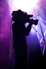 Cameraman at rock concert