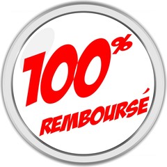 bouton 100% remboursé