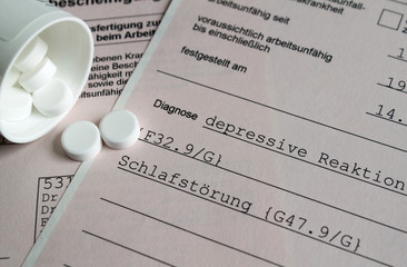Krankmeldung Depressionen I