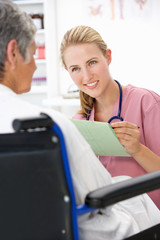 Doctor with female patient