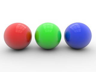 RGB 3d spheres
