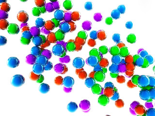 Colorful 3d bright spheres background