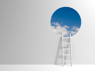 Ladder leading to sky