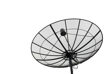 Satellite dish black isolated