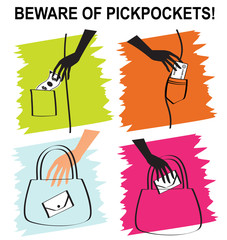 Set of pickpockets icons